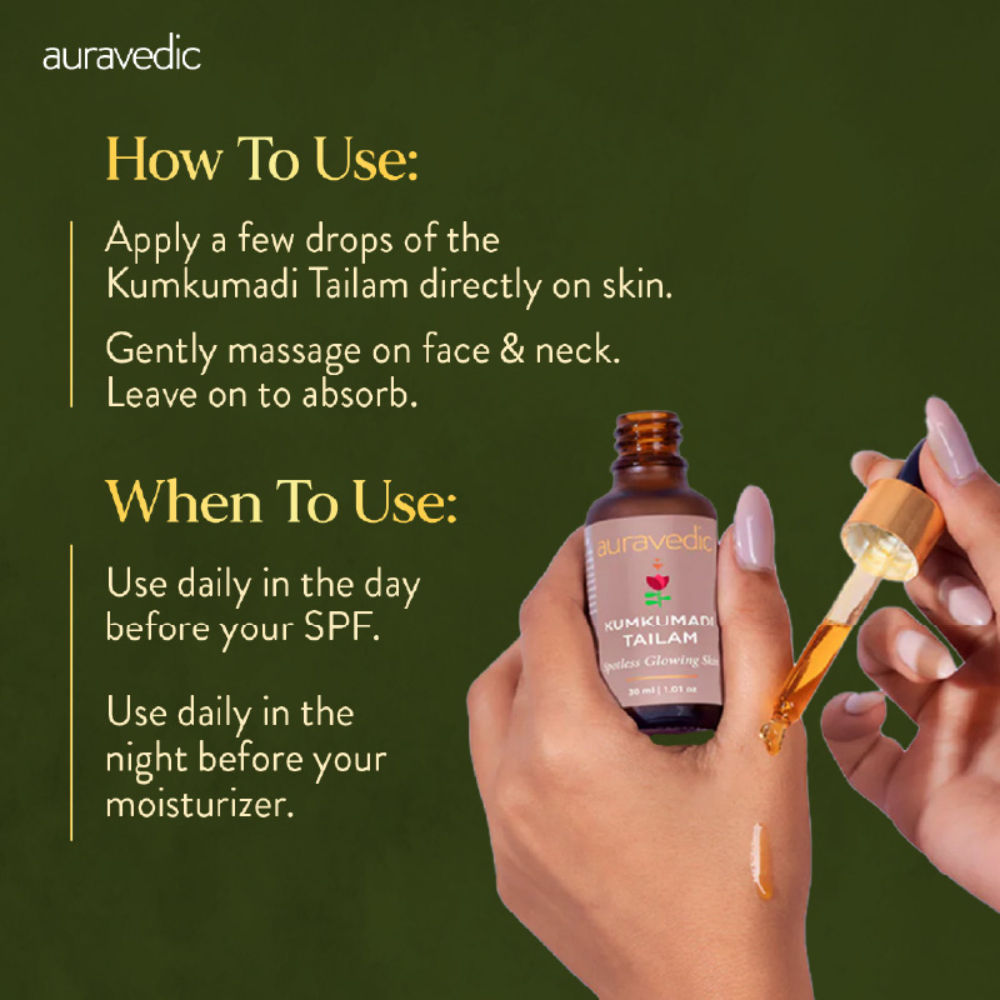 Kumkumadi Face Oil Kumkumadi Tailam Kumkumadi Oil Face Serum Oil For Pigmentation