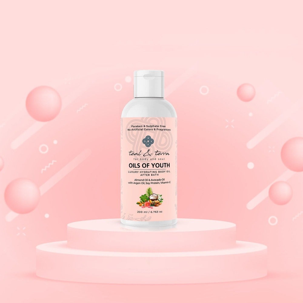 Luxury Hydrating Body Oil After Bath with Argan & Rose