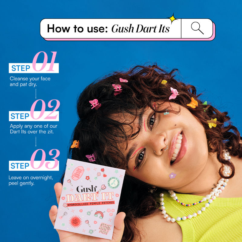 Dart It Hydrocolloid Pimple Patches For Healing Acne Zits And Blemishes - Pink Heart