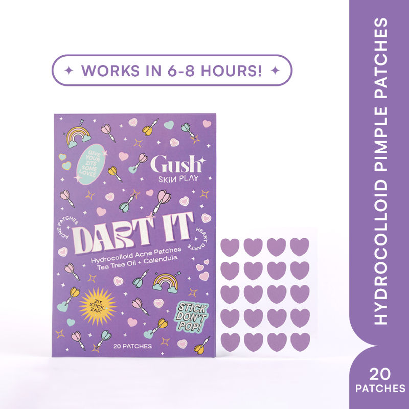 Dart It Pimple Patches Work in 6-8 Hrs For Acne, Zits And Blemishes - Purple Heart