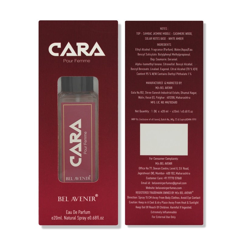 Cara Luxury Longlasting Eau De Parfum For Womens