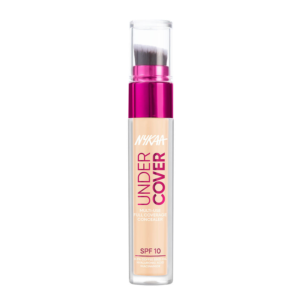 Nykaa Undercover Multi-Use Full Coverage Concealer-Hyaluronic Acid & Niacinamide