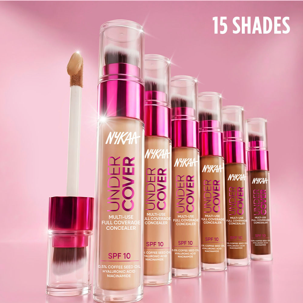 Nykaa Undercover Multi-Use Full Coverage Concealer-Hyaluronic Acid & Niacinamide