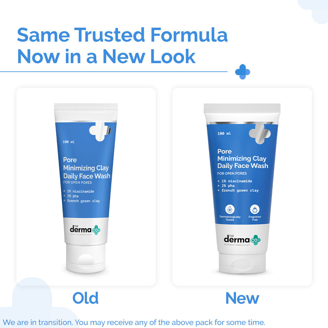 Pore Minimizing Face Wash With Clay, 1% Niacinamide & 2% PHA For Open Pores