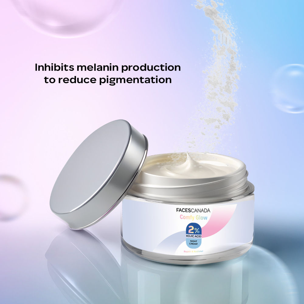 Comfy Glow 2% Kojic Acid Night Cream - Fades Dark Spots & Acne Marks