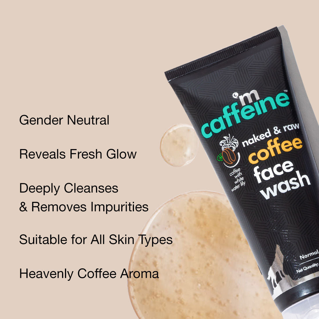 Coffee Face Wash for Fresh & Glowing Skin - Hydrating Cleanser for Oil & Dirt Removal
