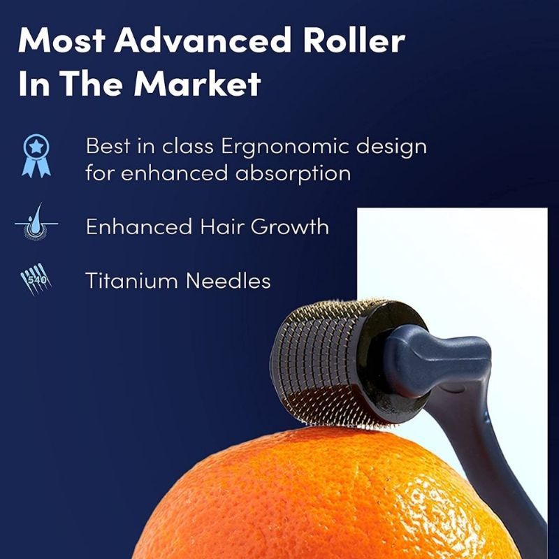 Advance Derma Roller For Men, 540 Micro 0.5mm Titanium Alloy Needles