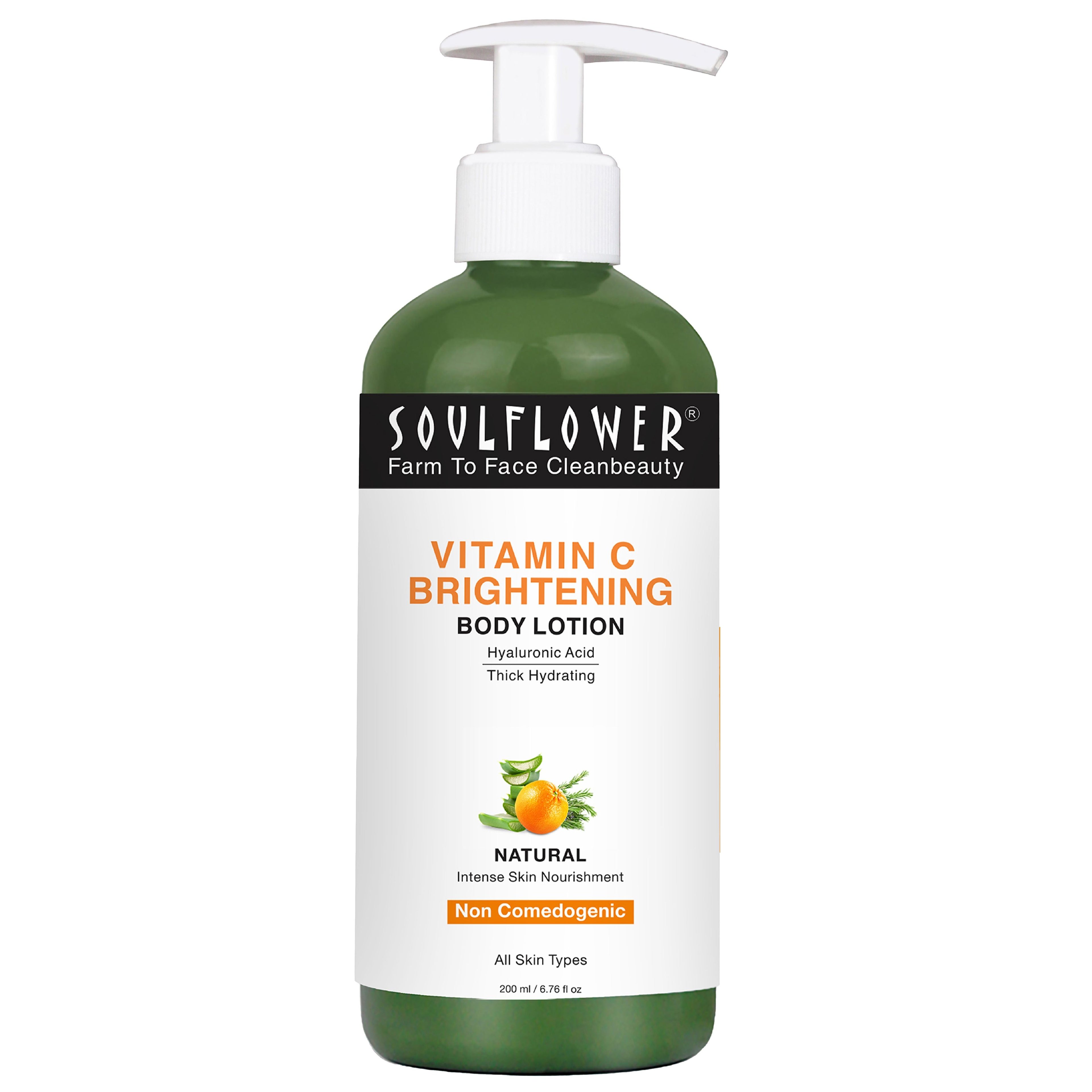 Vitamin C Brightening Body Lotion, Hyaluronic Acid, Hydration, Light Weight & Non Sticky
