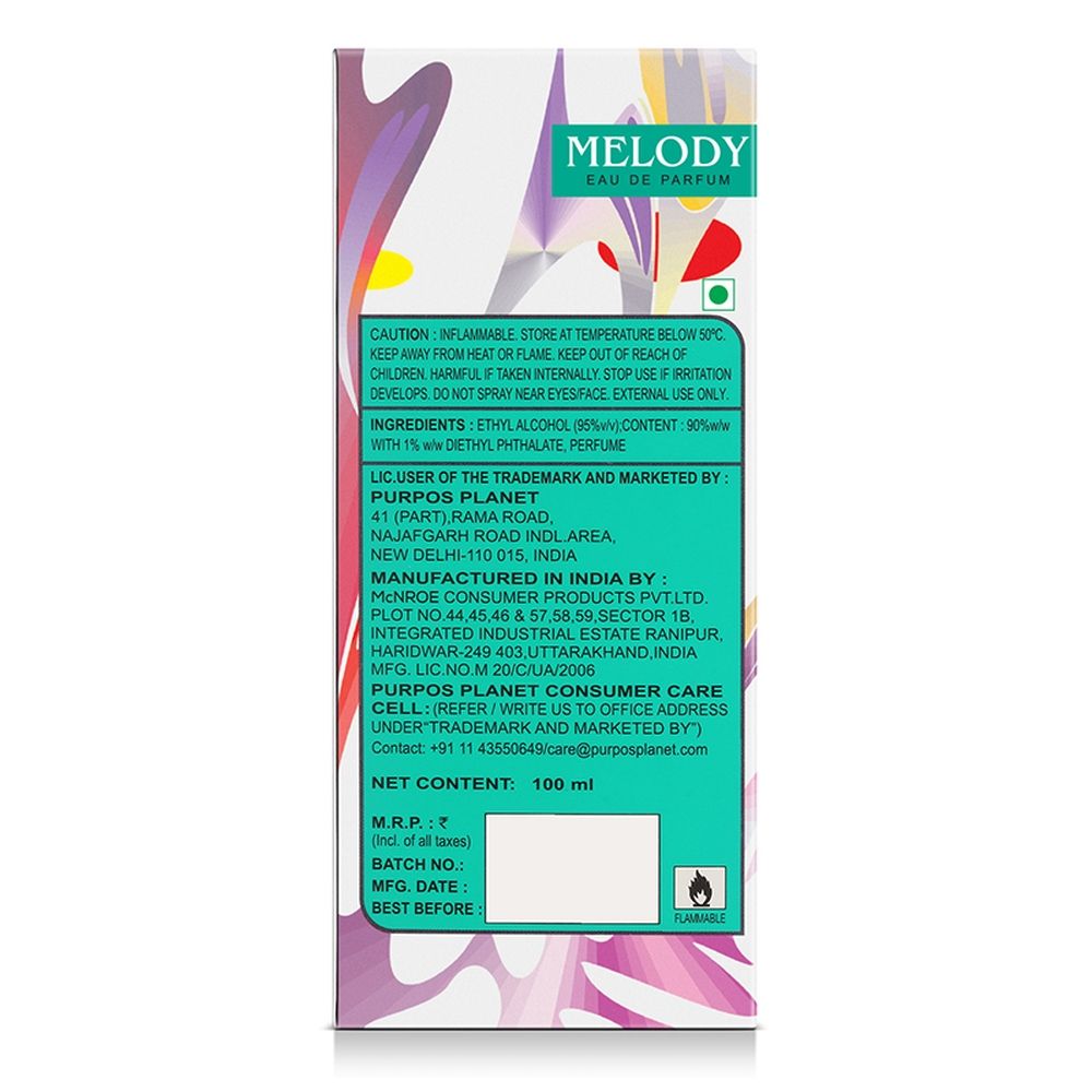 Melody Green Apparel Liquid Fresh Perfume EDP for Women Long Lasting Fresh Fragrance