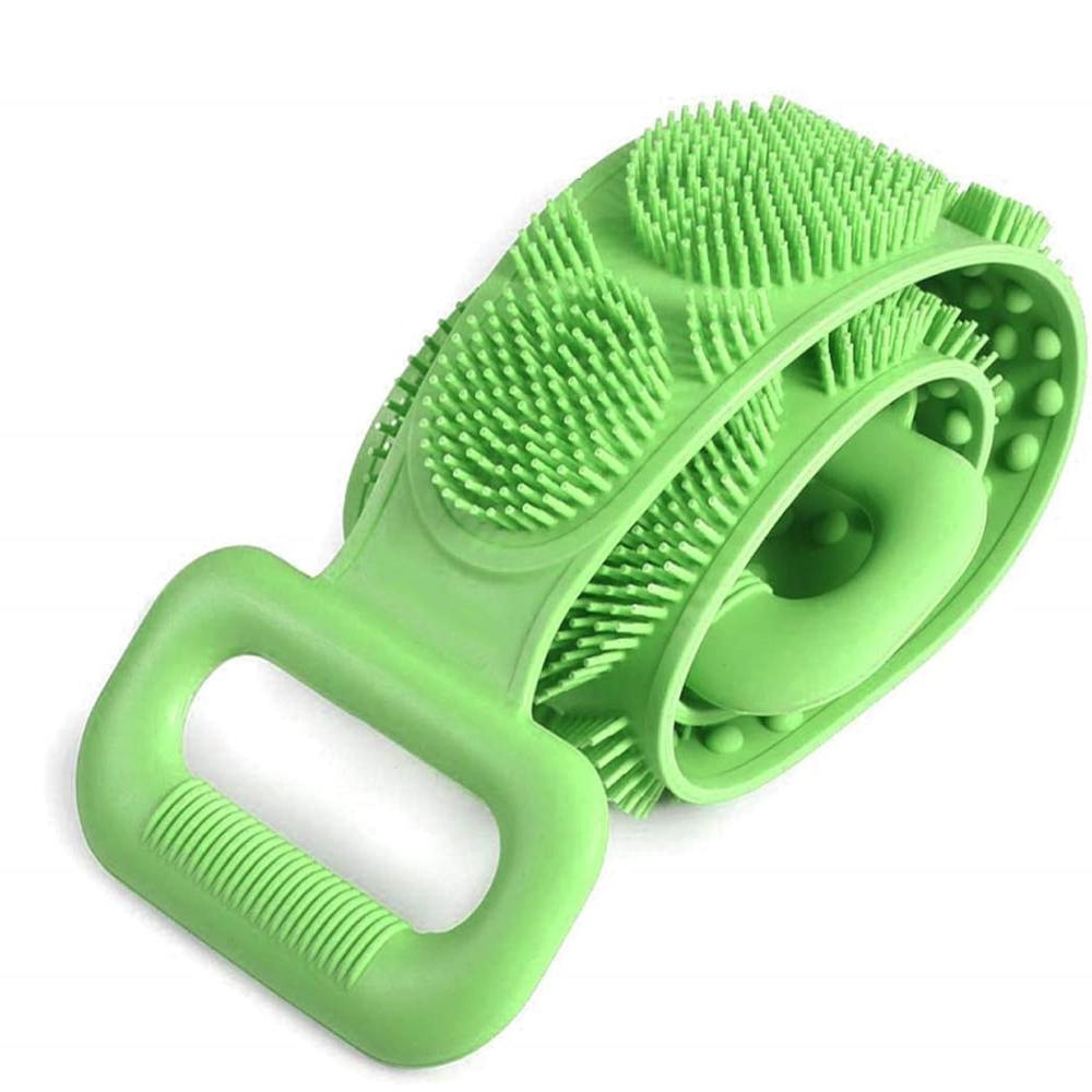 Silicone Body Back Scrubber Double Side Bathing Brush (Multicolor)