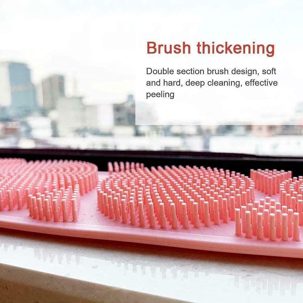 Silicone Body Back Scrubber Double Side Bathing Brush (Multicolor)
