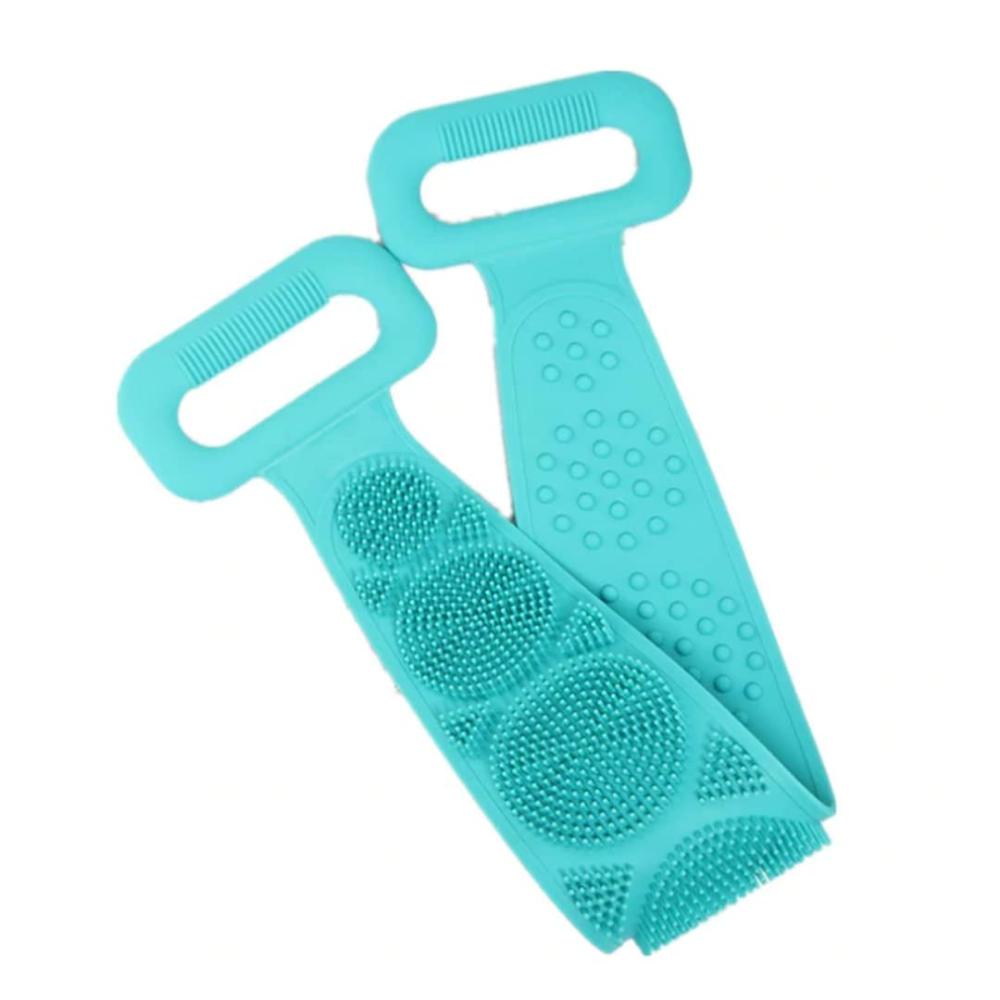Silicone Body Back Scrubber Double Side Bathing Brush (Multicolor)