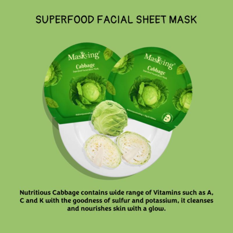 Superfood Cabbage Facial Sheet Mask