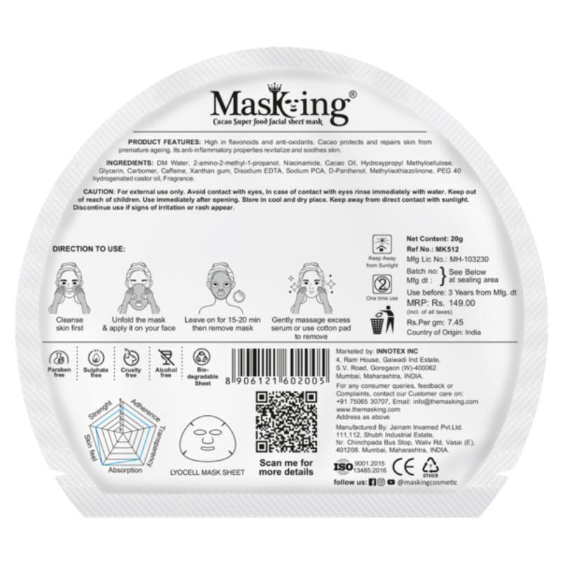 Superfood Cacao Facial Sheet Mask