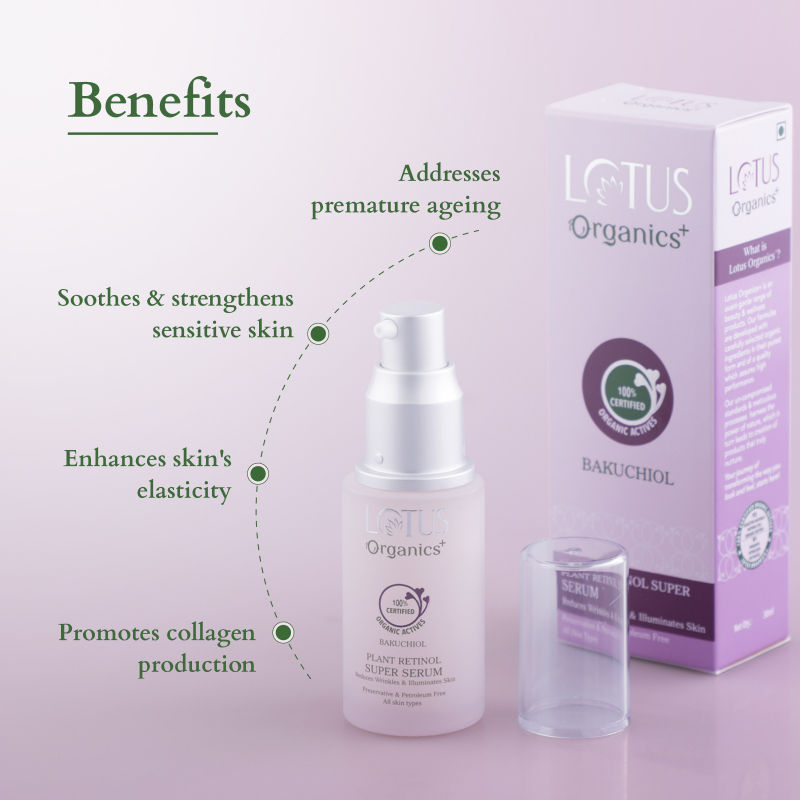 Lotus Organics+ Bakuchiol Plant Retinol Super Serum