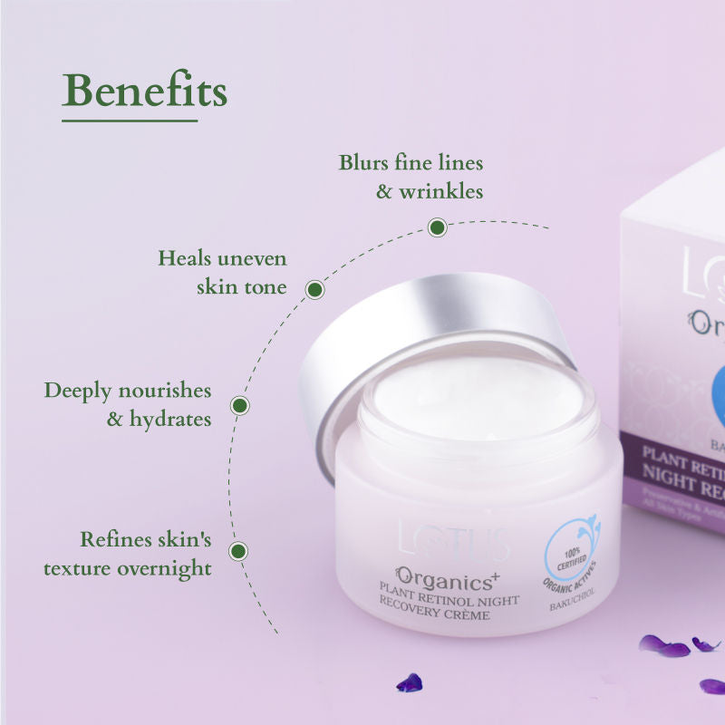 Lotus Organics+ Bakuchiol Plant Retinol Recovery Night Cream