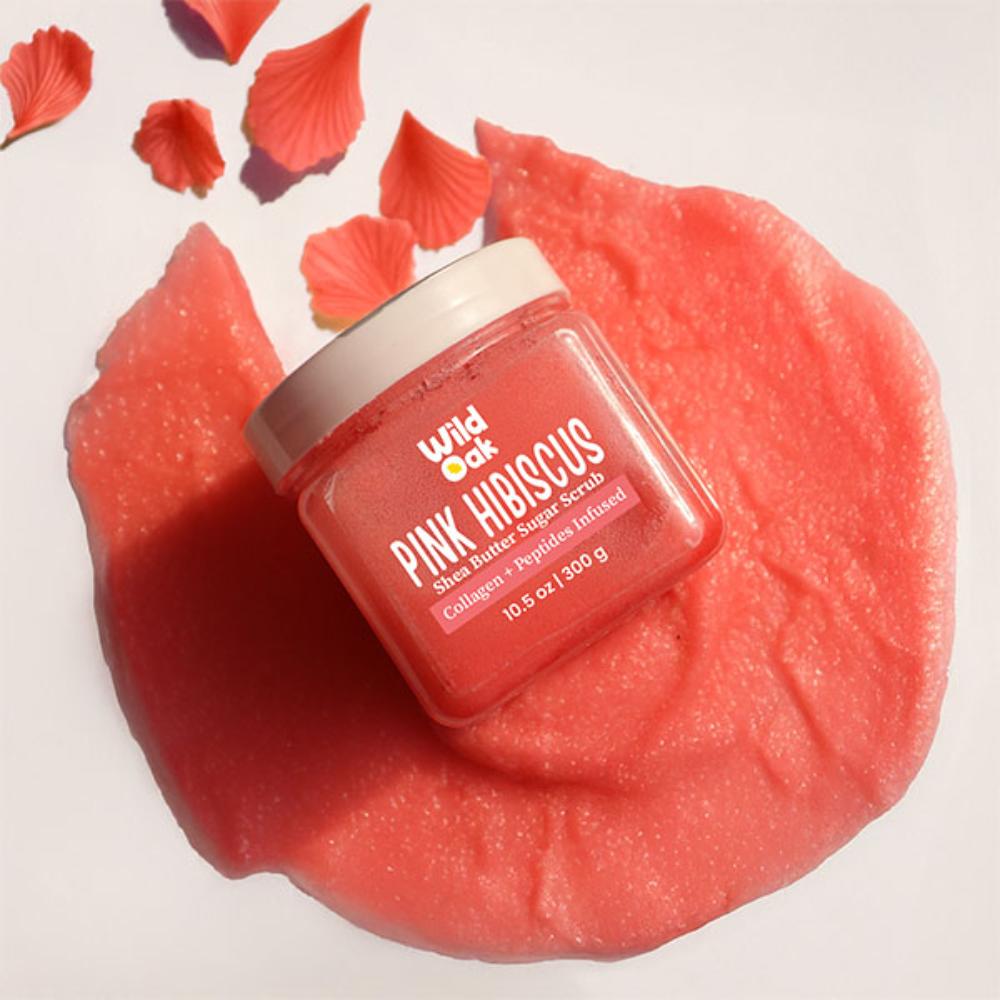 Pink Hibiscus Shea Butter Sugar Body Scrub