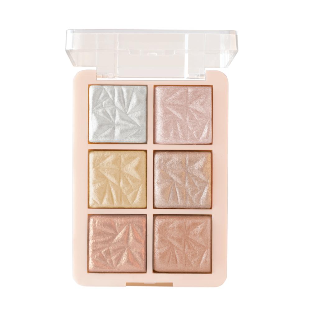 Glowzilla 6 Shade Face Highlighter Palette