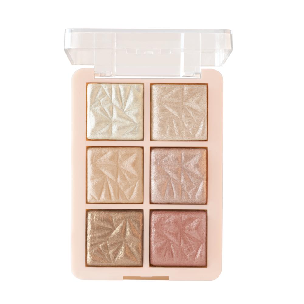 Glowzilla 6 Shade Face Highlighter Palette - 02