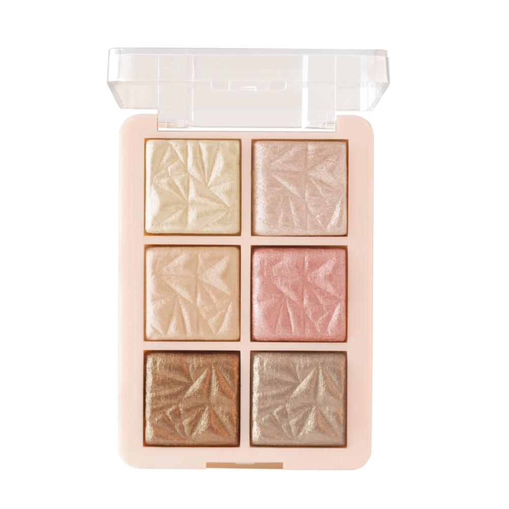 Glowzilla 6 Shade Face Highlighter Palette - 03