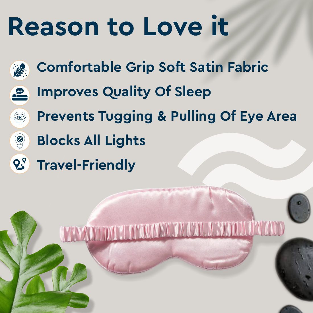 Satin Eye Mask (Pink)