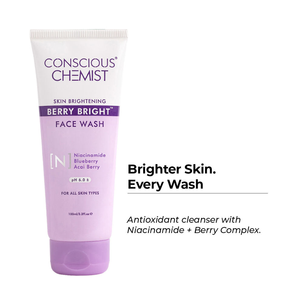 Berry Bright Soothing & Calming Face Cleanser with Niacinamide, Berry Extracts