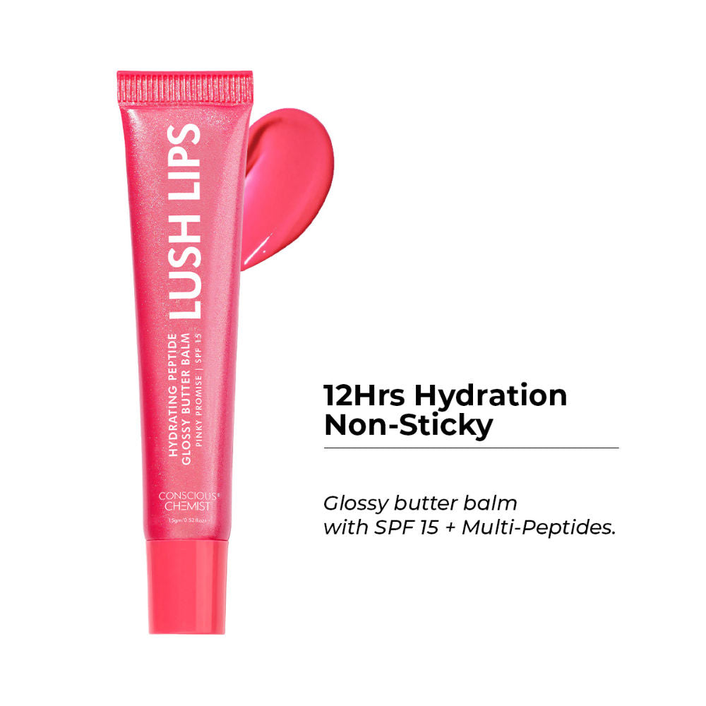 Multi Peptide & Shea Butter Lip Balm with SPF15 - Pinky Promise