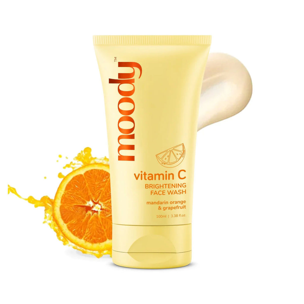 Vitamin C Brightening Face Wash Cleanser With Niacinamide, AHA Grapefruit For Glowing Skin