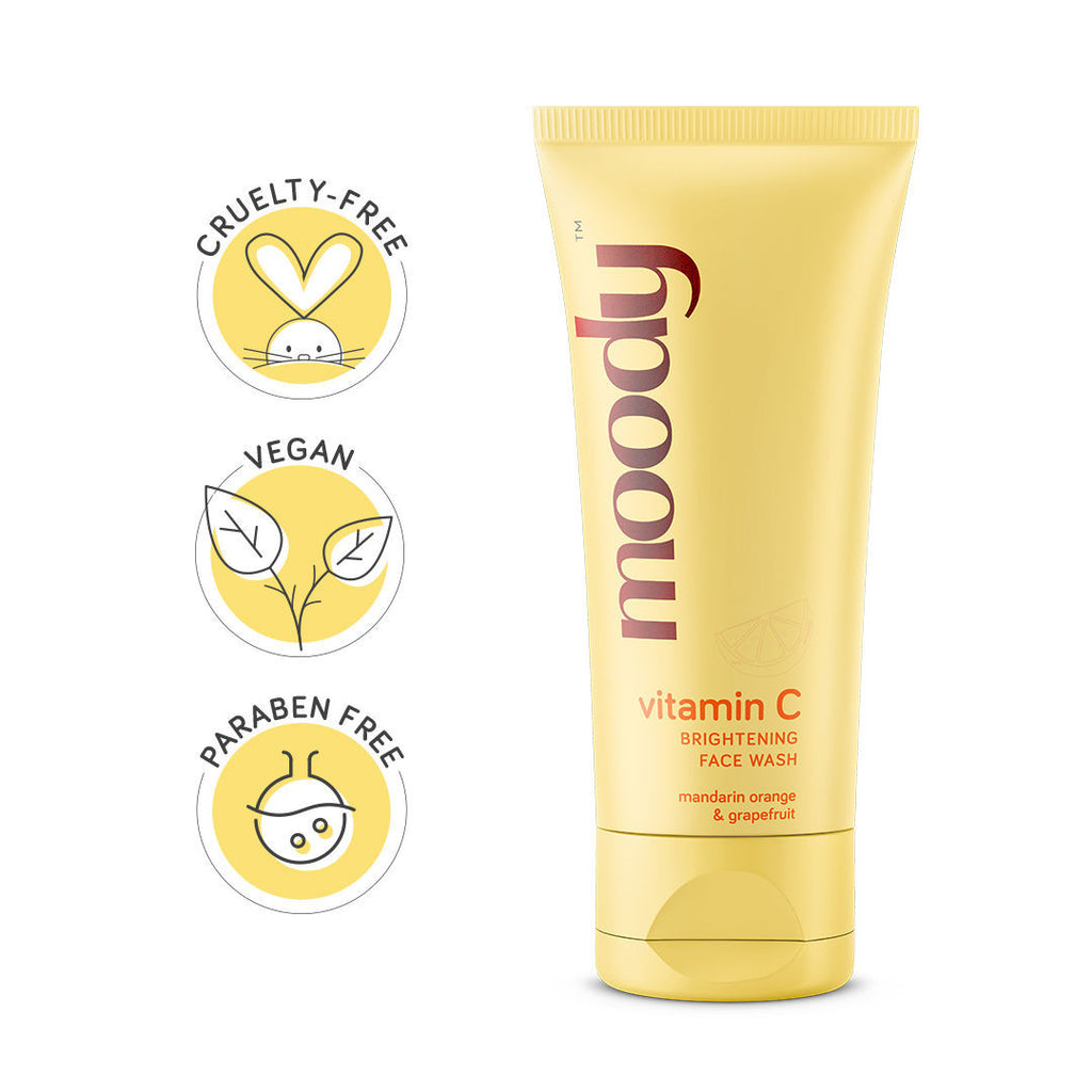 Vitamin C Brightening Face Wash Cleanser With Niacinamide, AHA Grapefruit For Glowing Skin