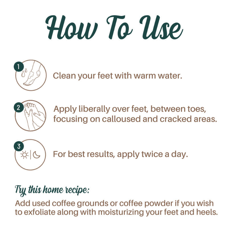 Foot Cream For Cracked Heels & Dry Feet With Aloe Vera & Tea Tree Oil