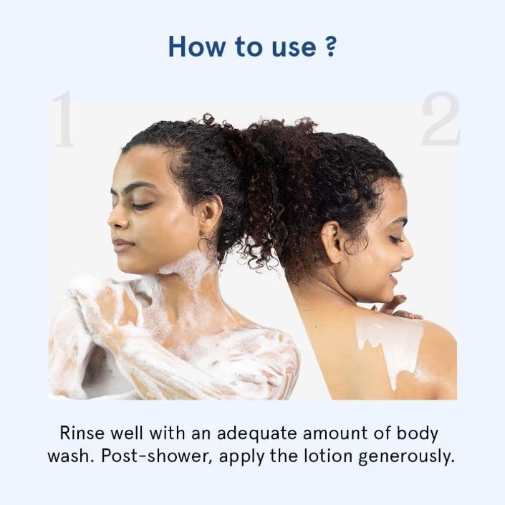 1% Salicylic Acid Body Wash + 5% Lactic Acid Body Lotion - Helps Prevent Body Acne