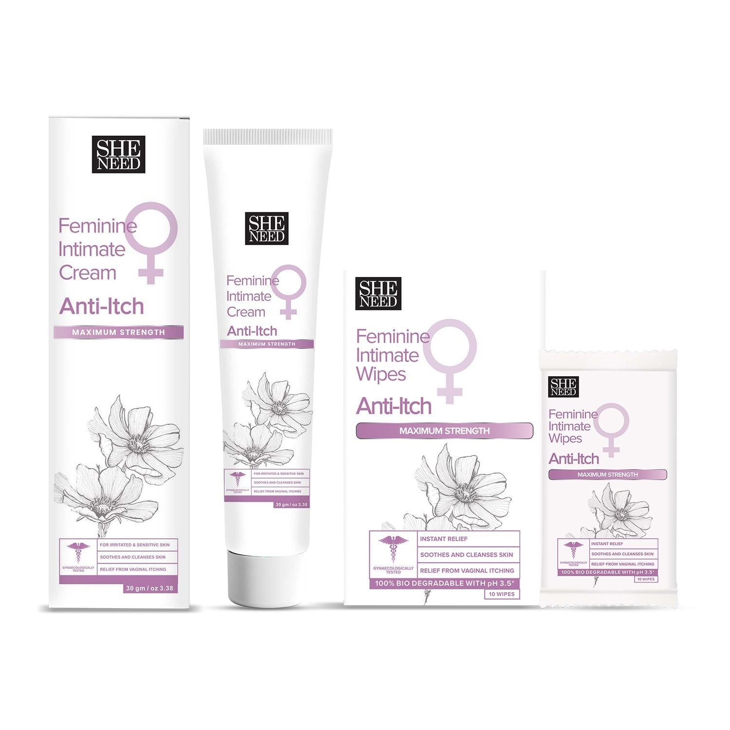 Intimate Anti-Itch Cream + FREE SheNeed Intimate Anti-Itch Wipes