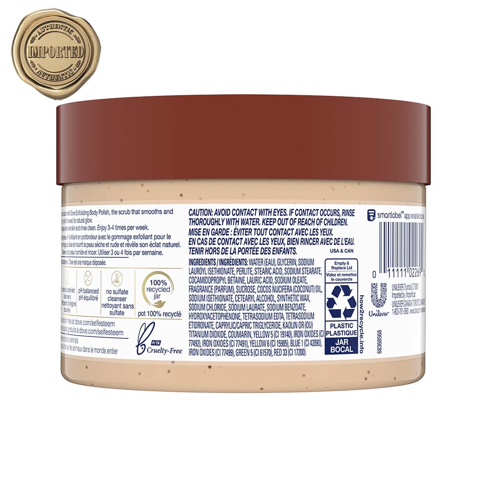 Exfoliating Body Polish Scrub - Brown Sugar & Coconut Butter