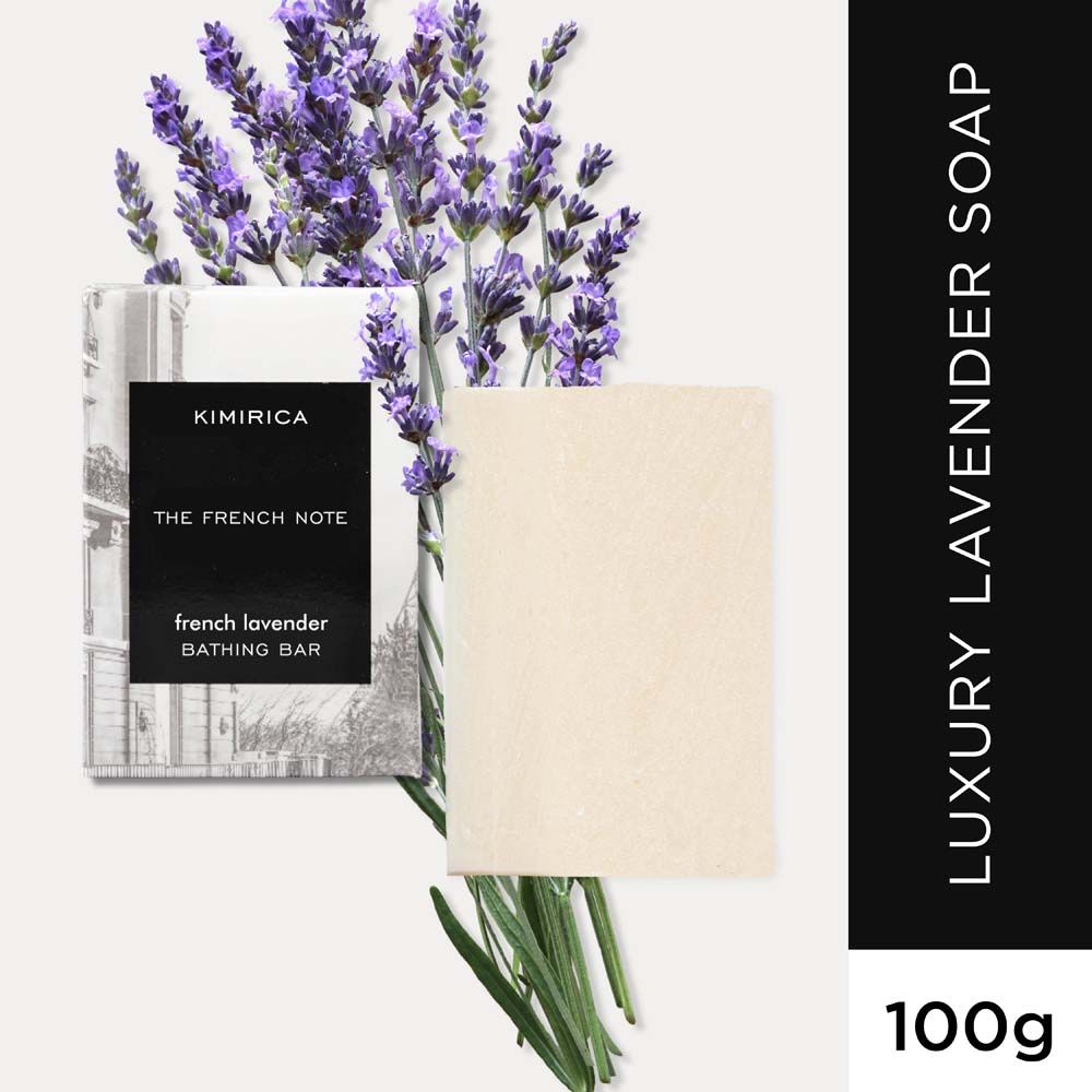 The French Note Lavender Bathing Soap, Handmade With Shea Butter, Aloe Vera & Vitamin E