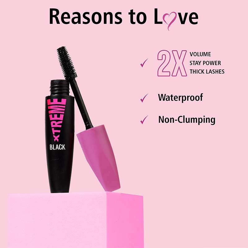 Xtreme Black Mascara Non-Clumping Water Proof - Black