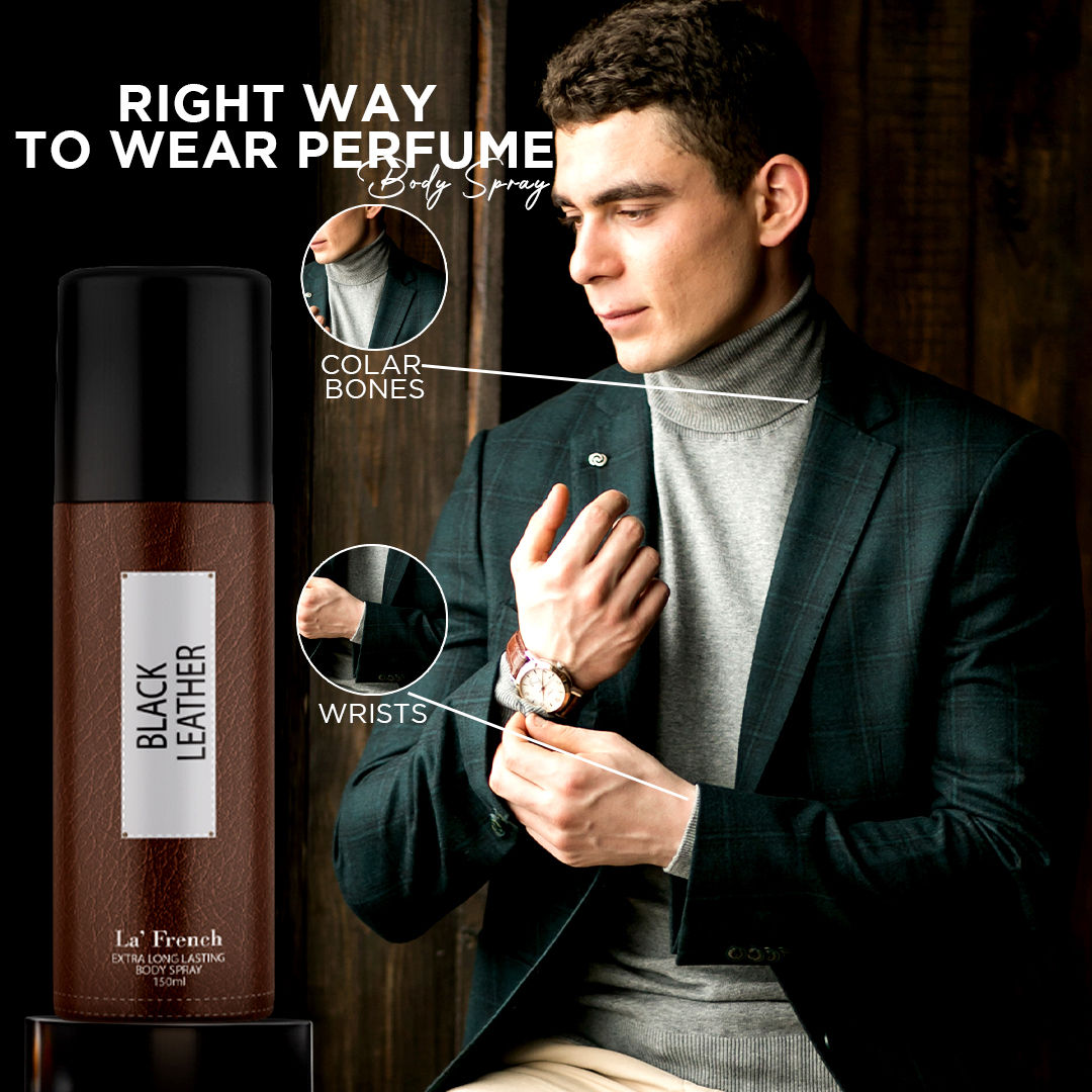 Black Leather Extra Long Lasting Body Spray