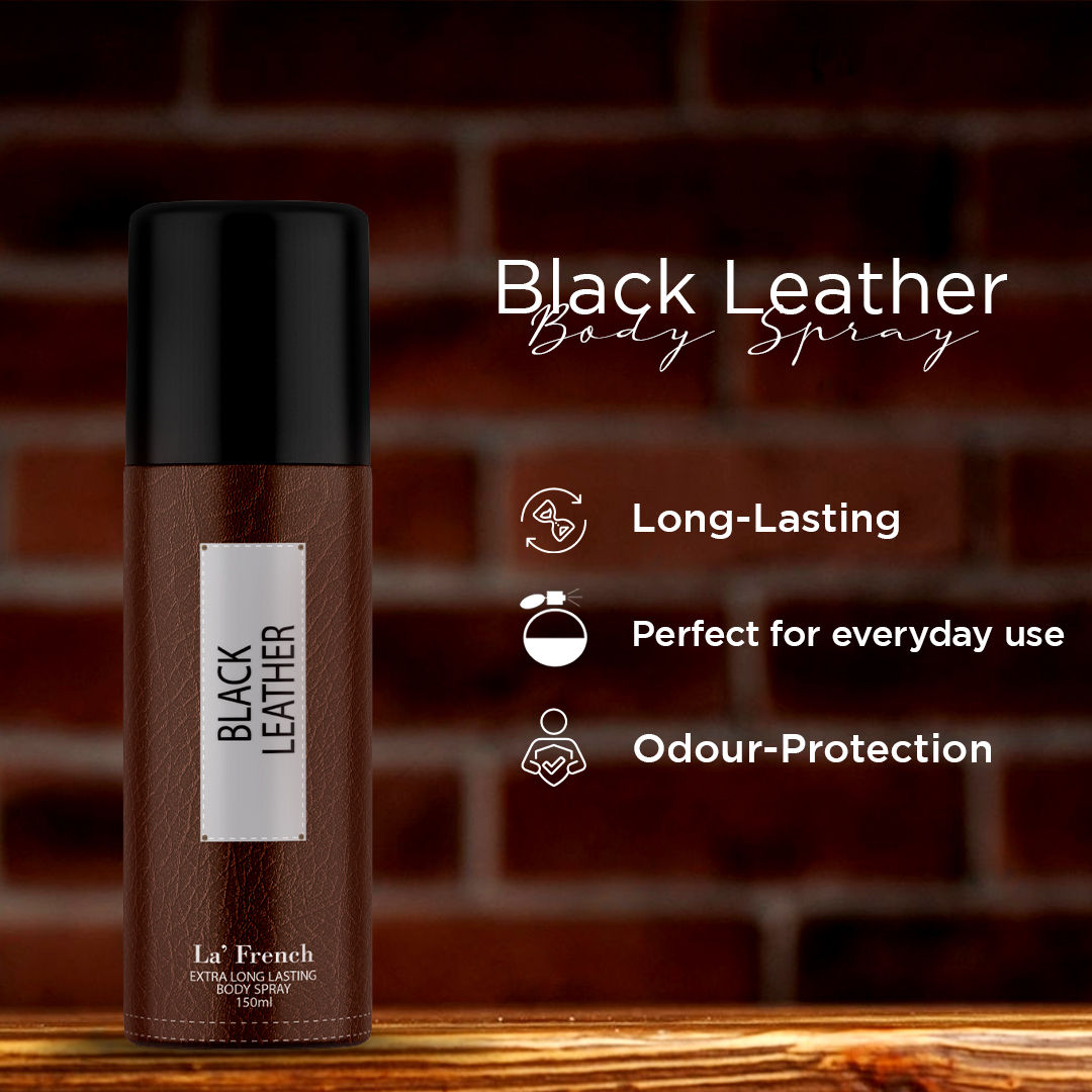 Black Leather Extra Long Lasting Body Spray