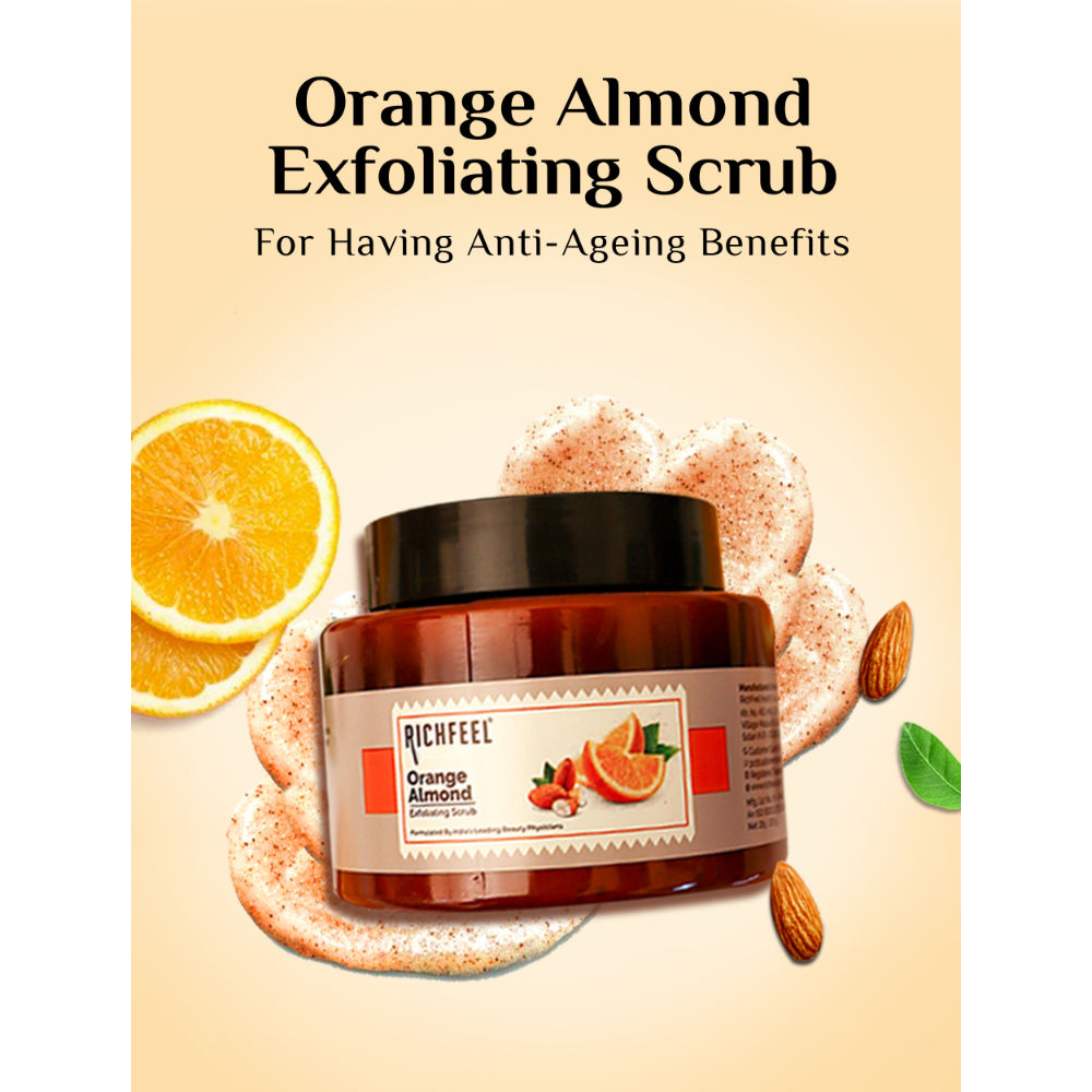 Orange Almond Scrub - Brightening, Revitalizing, Gentle Exfoliation for All Skin Type