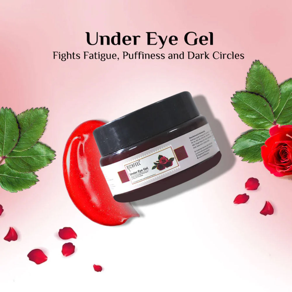 Under Eye Gel for Dark Circles, Puffy Eyes, Wrinkles & Fine Lines Removal for Women & Men