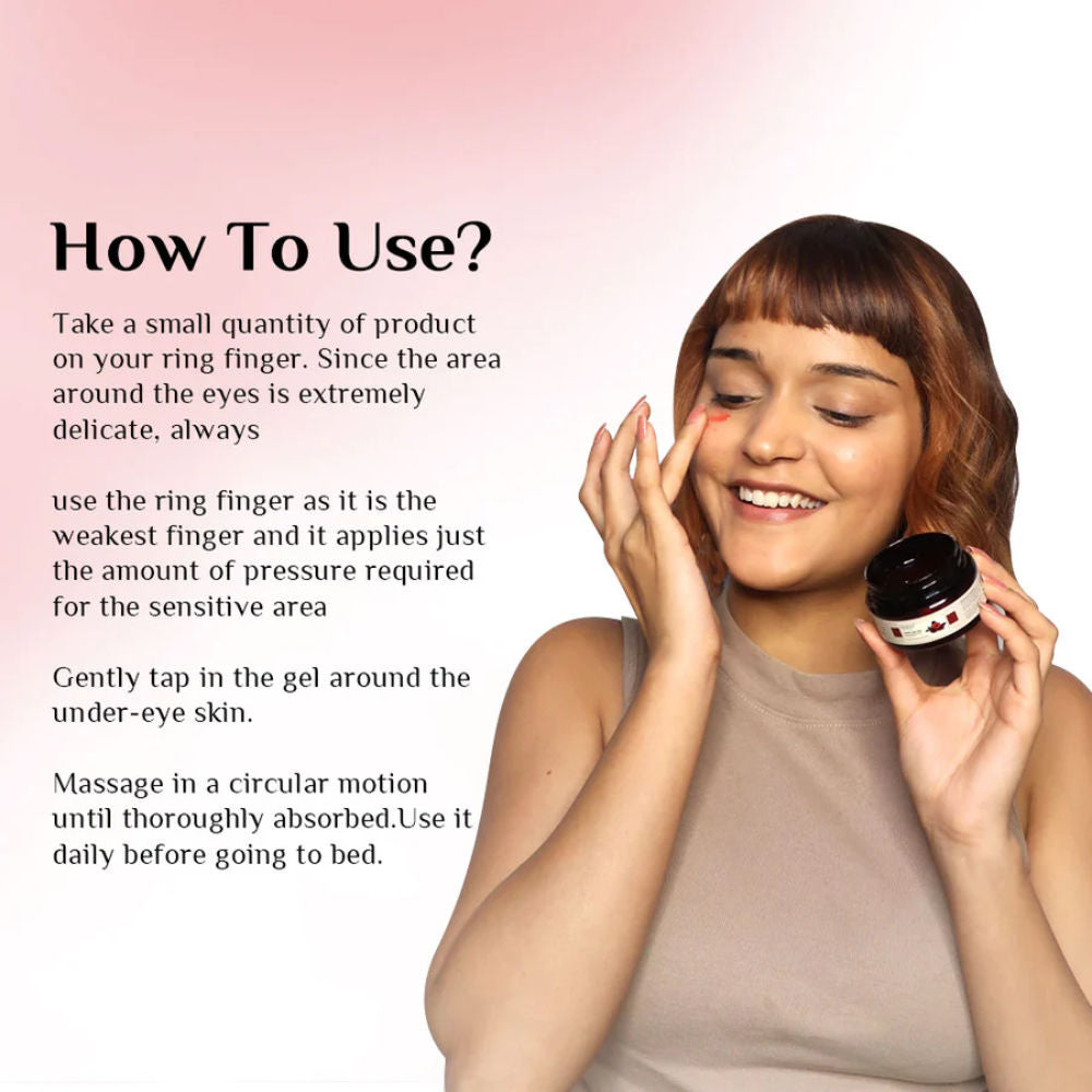 Under Eye Gel for Dark Circles, Puffy Eyes, Wrinkles & Fine Lines Removal for Women & Men