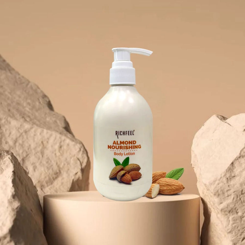 Almond Body Lotion with 2X Almond Oil for Deep Moisturization & Smooth, Healthy Skin