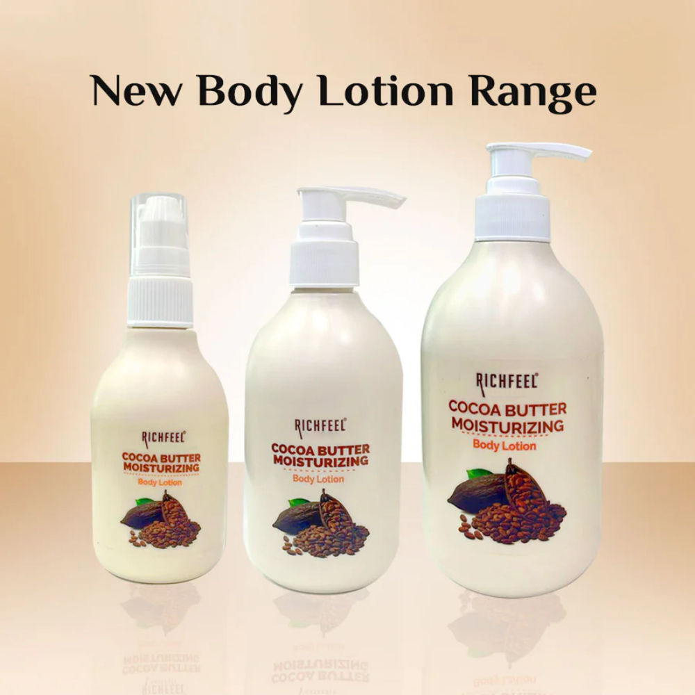 Cocoa Butter Lotion - 48hr Moisturizing with 100% Cocoa & Shea Butter for Restored Glow