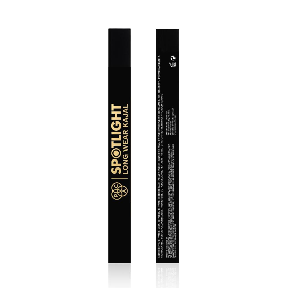 Spotlight Long Wear Kajal - Intense Pigment, Matte Finish, Easy Glide, Waterproof & Smudgeproof