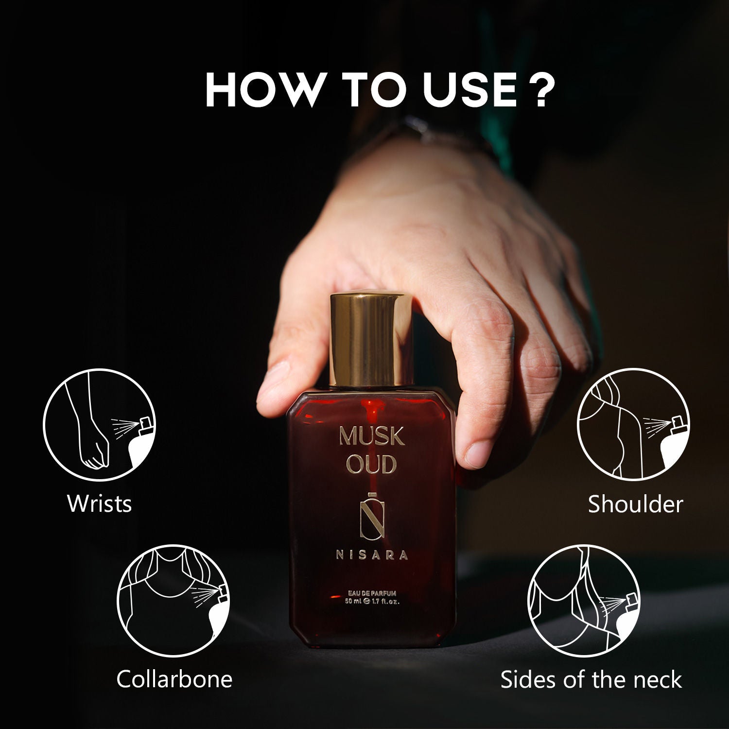 Musk Oud - Unisex Perfume For Men & Women,Eau De Parfum,Lasting Amber & Woody Fragrance
