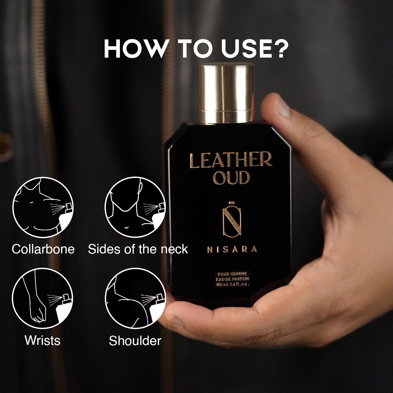 Leather Oud - Perfume For Men,Eau De Parfum,Long Lasting Spicy-Leather Fragrance