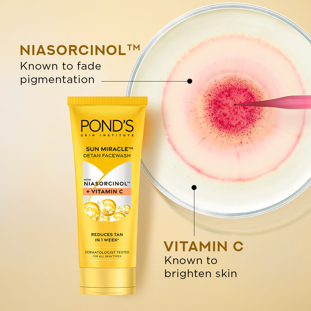 Sun Miracle Detan Facewash With Vitamin C & Niacinamide