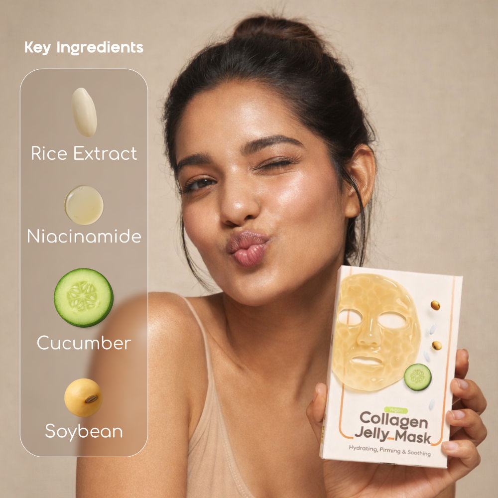 Vegan Collagen Jelly Mask With Rice, Niacinamide & Cucumber