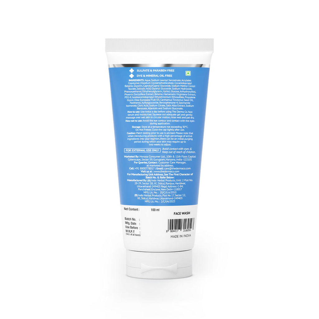 2% Salicylic Acid Gel Face Wash for Oily Skin with Salicylic Acid & Witch Hazel