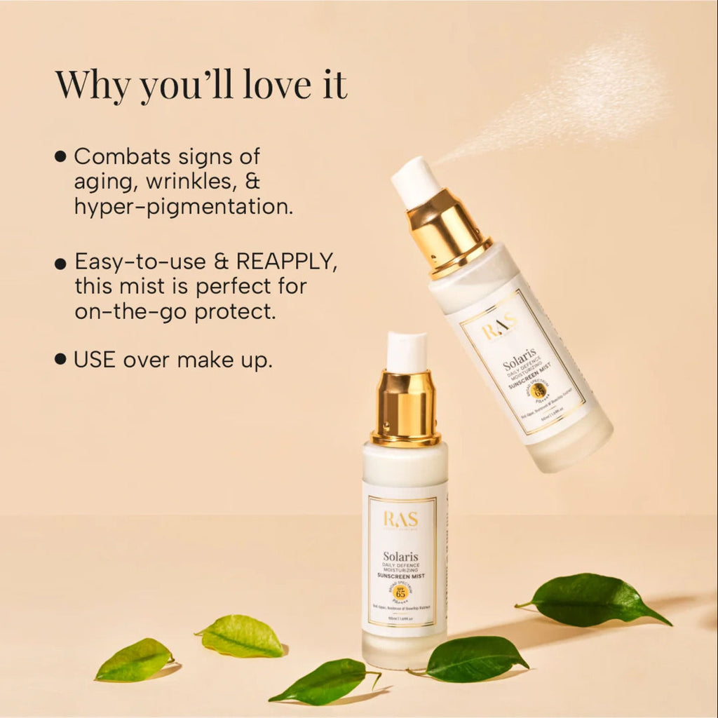 Solaris Daily Defence Moisturizing Sunscreen SPF 65 PA++++ Mist