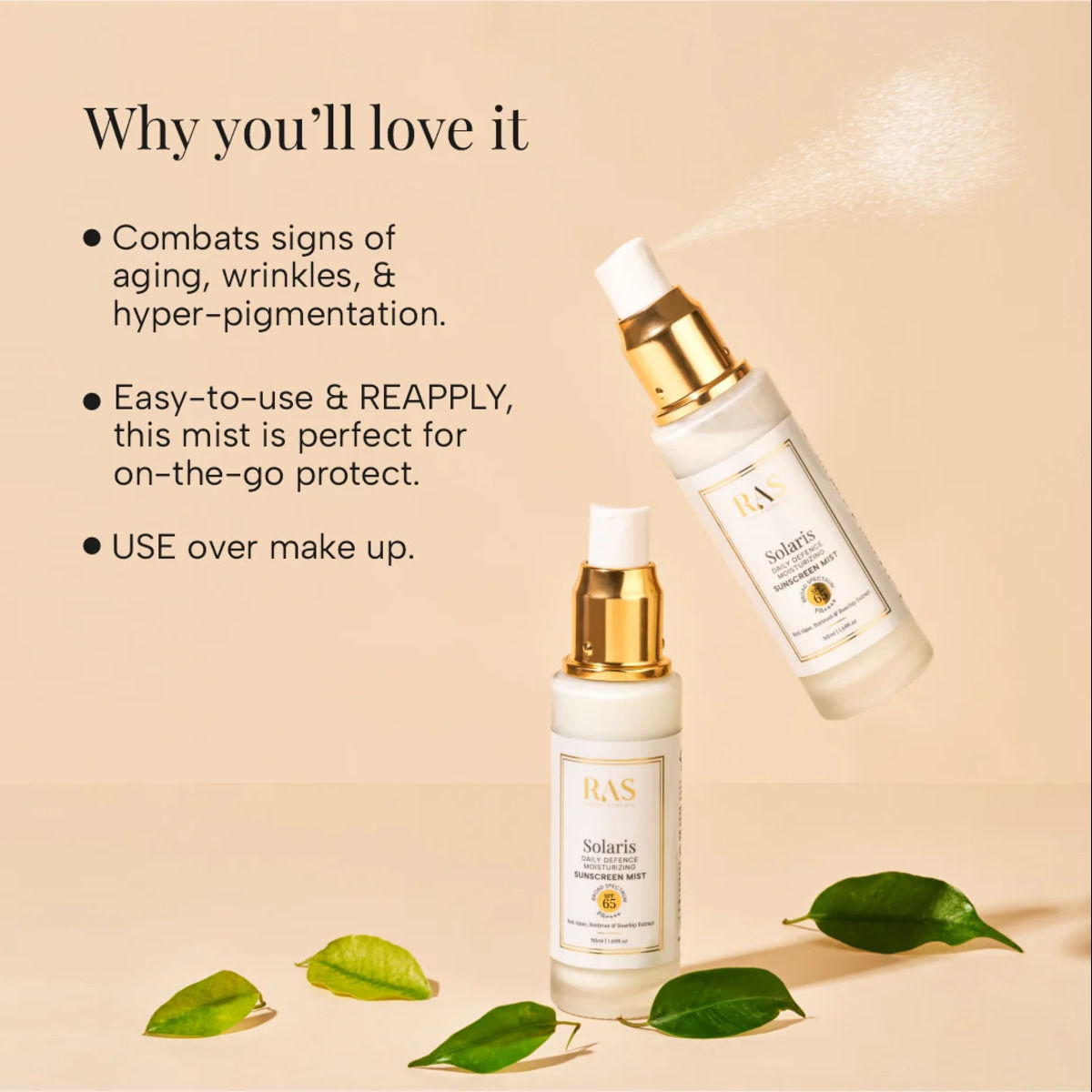Solaris Daily Defence Moisturizing Sunscreen SPF 65 PA++++ Mist